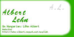 albert lehn business card
